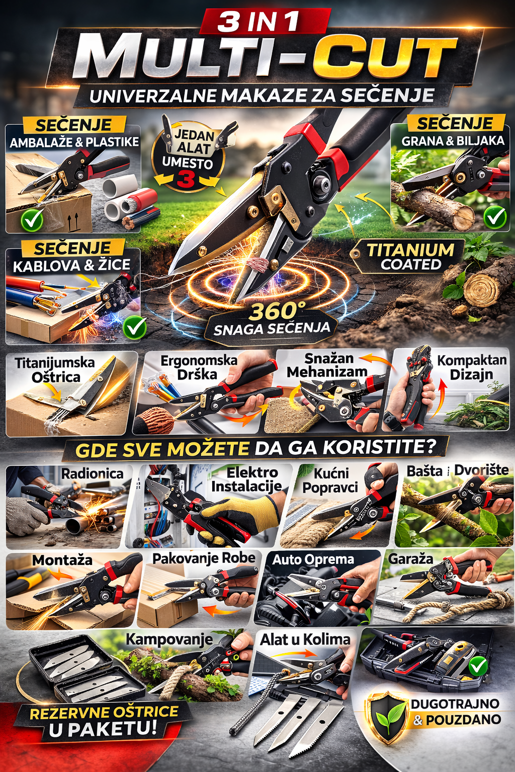 3u1 univerzalne makaze za sečenje