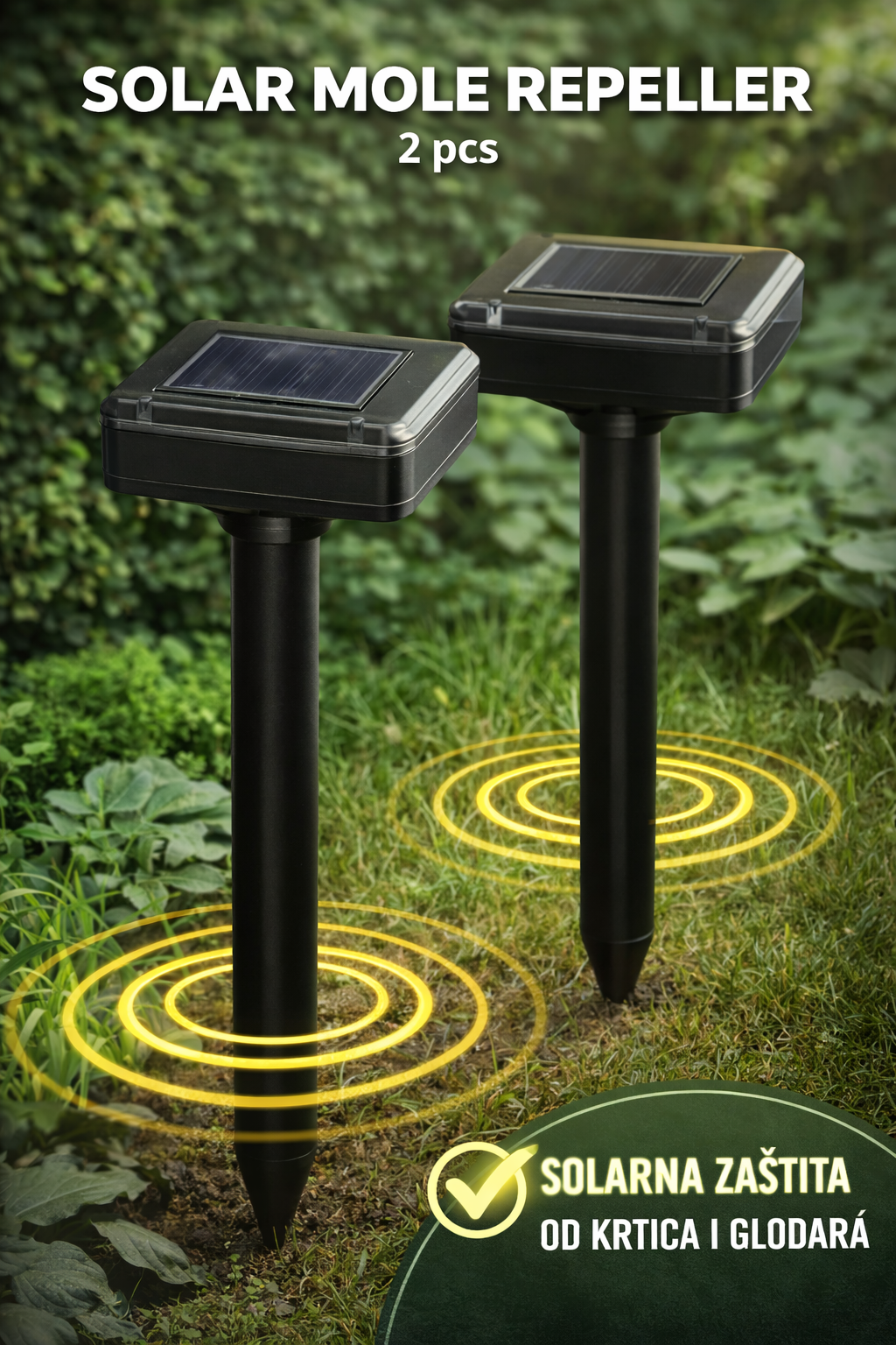 🌱 Solarni rasterivač krtica i štetočina 2komada