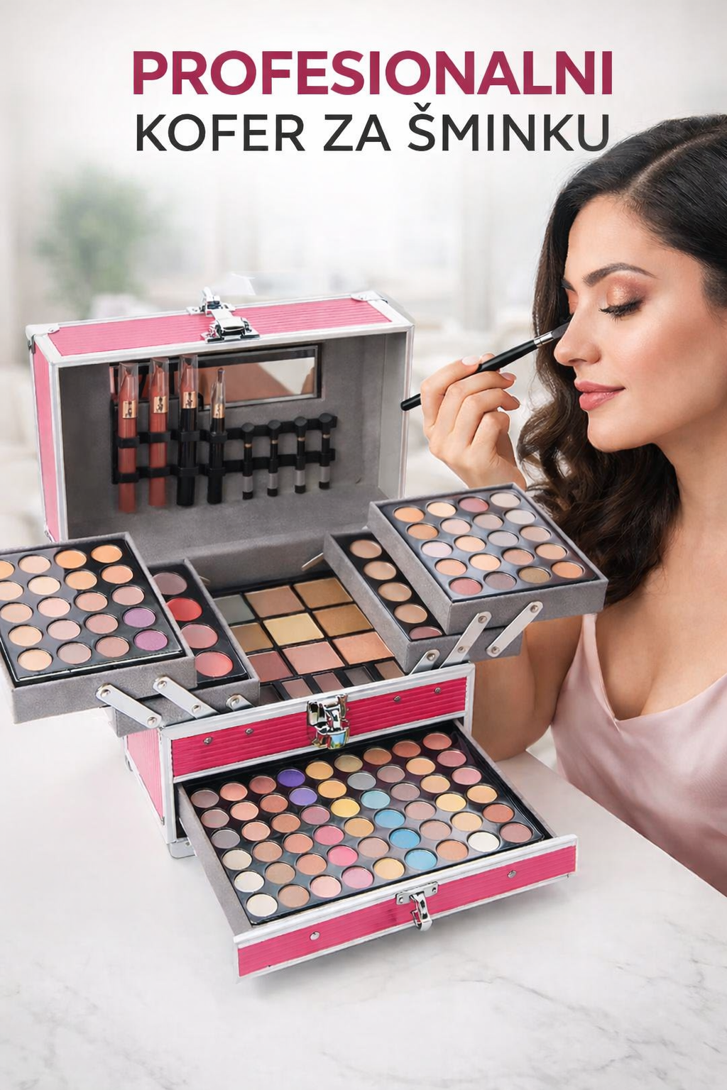 Miss Roze Kofer Za Sminku  besplatna poštarina !!