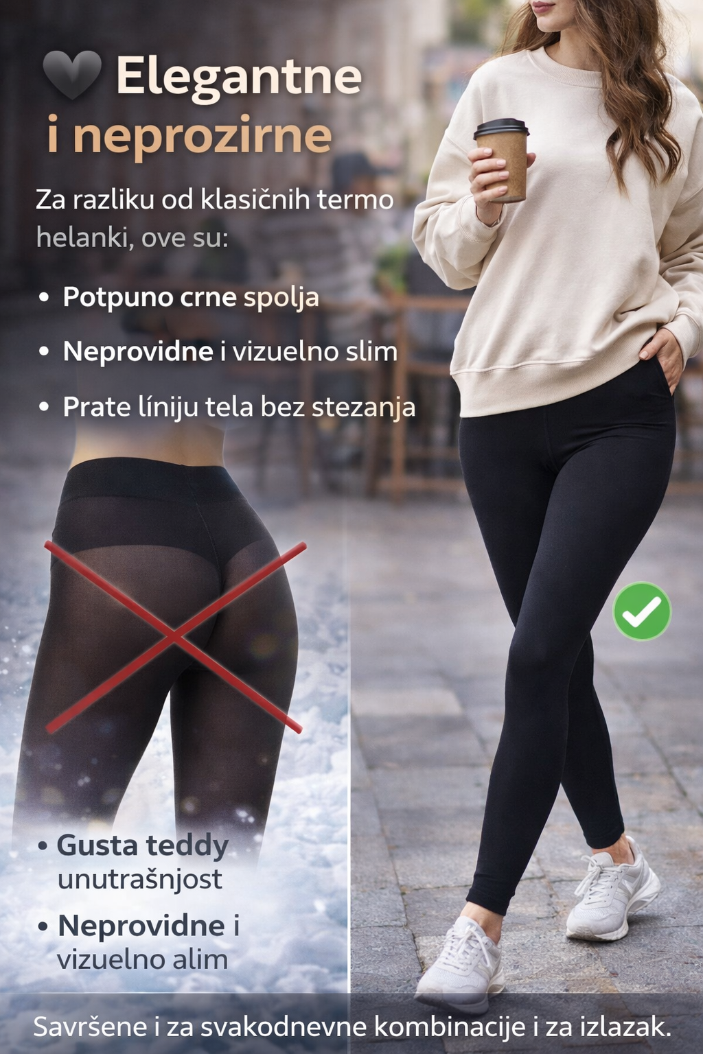 🧸 Teddy termo helanke + GRATIS čarape