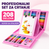 Set za Crtanje – 208 Delova sa Koferom i Stalkom