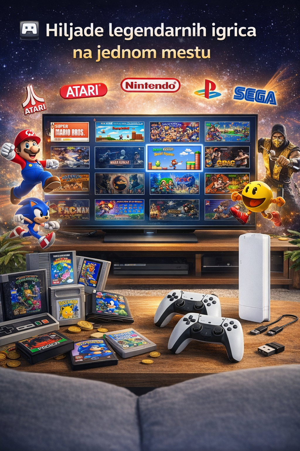 Game Stick Retro  ps5 Konzola