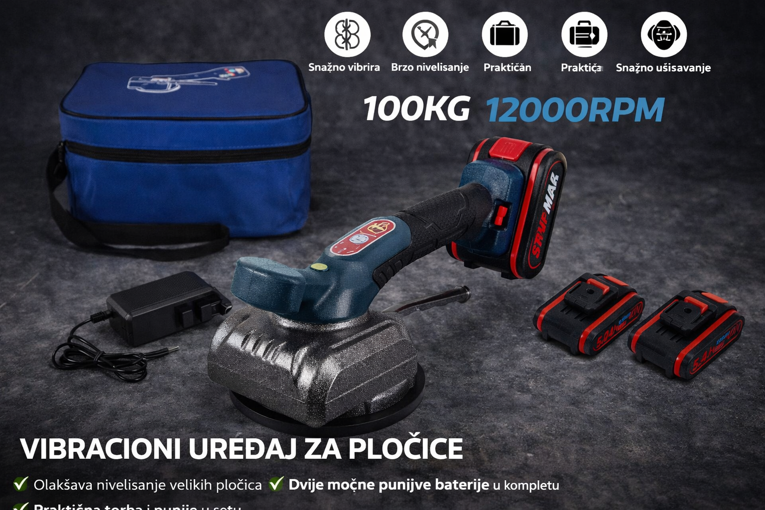 Vibracioni vakumski pistolj za plocice