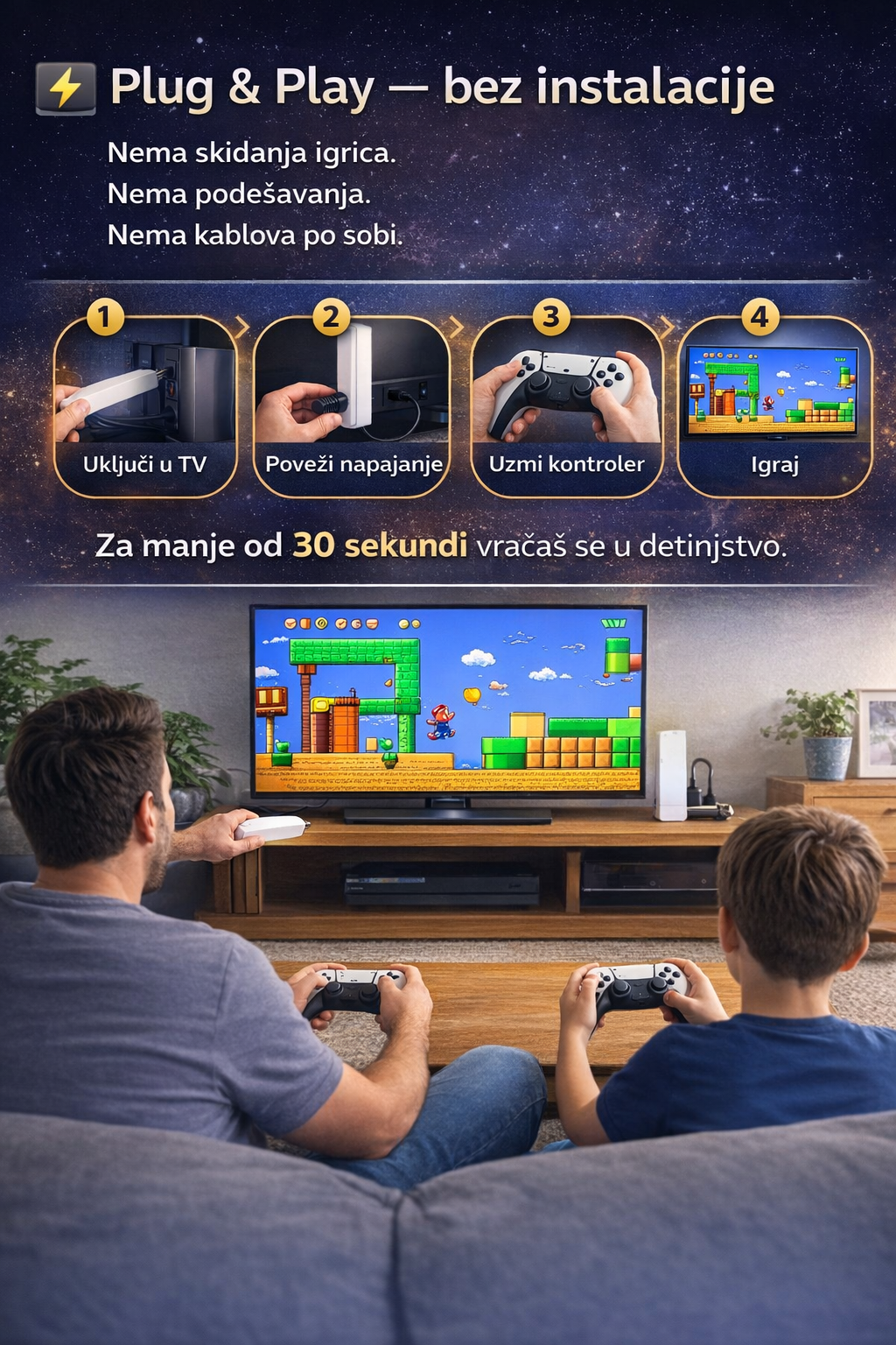 Game Stick Retro  ps5 Konzola