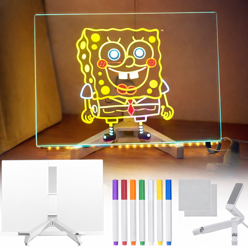 LED Svetleća Tabla za Pisanje i Crtanje – 40 × 30 cm