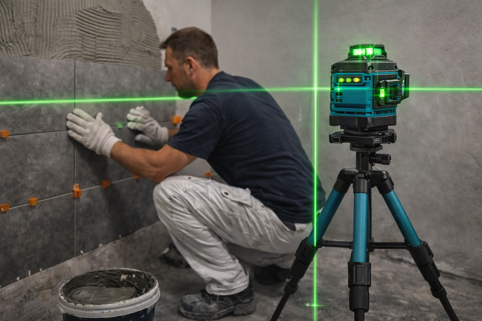 Profesionalni 4D Laser za Nivelaciju – 16 Linija | 360° Preciznost