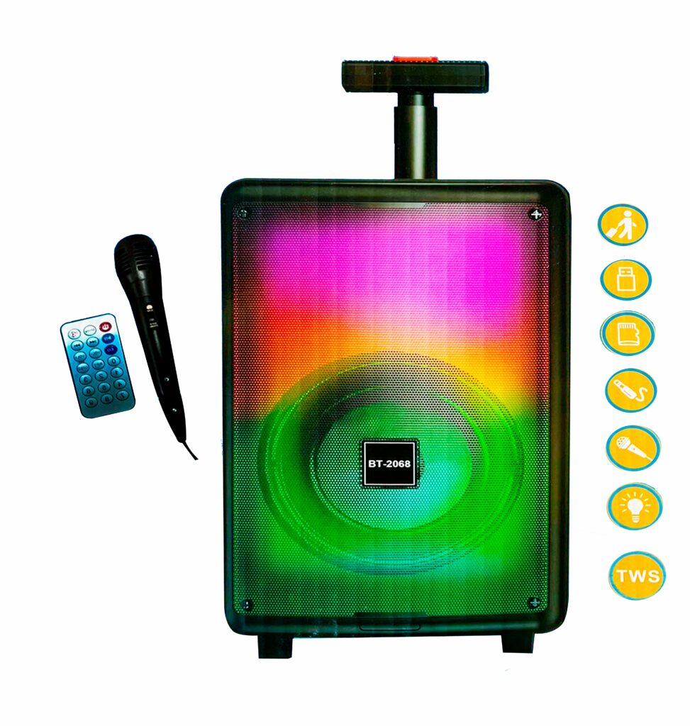 Prenosni Bluetooth Zvučnik BT-2068 – 8” LED 20W